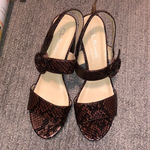 Chinese Laundry Faux Snake Platform Sandals